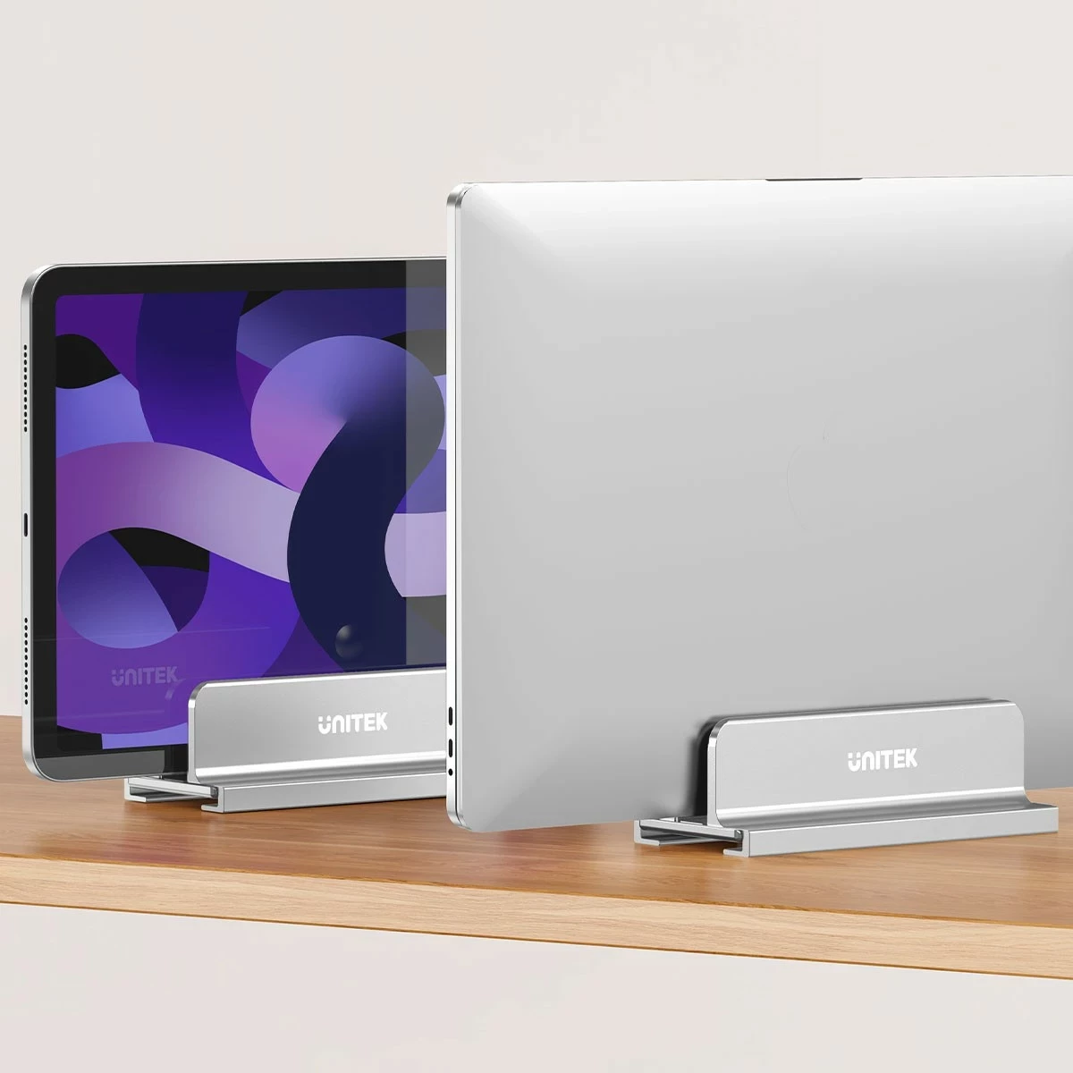 Stojalo za prenosnik Unitek, aluminij, sivo