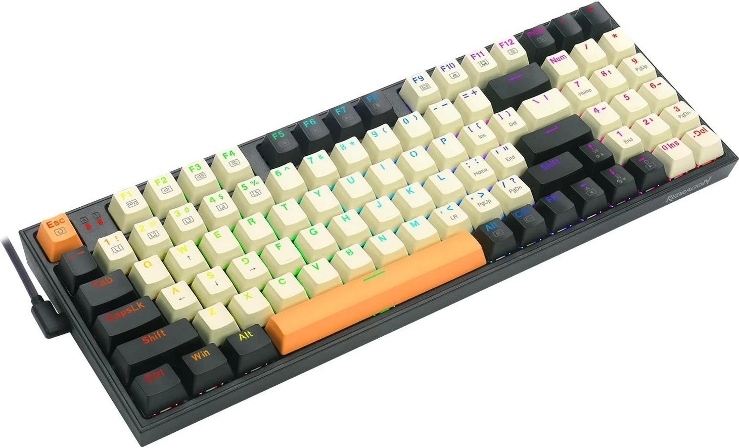 Mehanska tipkovnica, Redragon K636CLO-RGB, RGB, črna