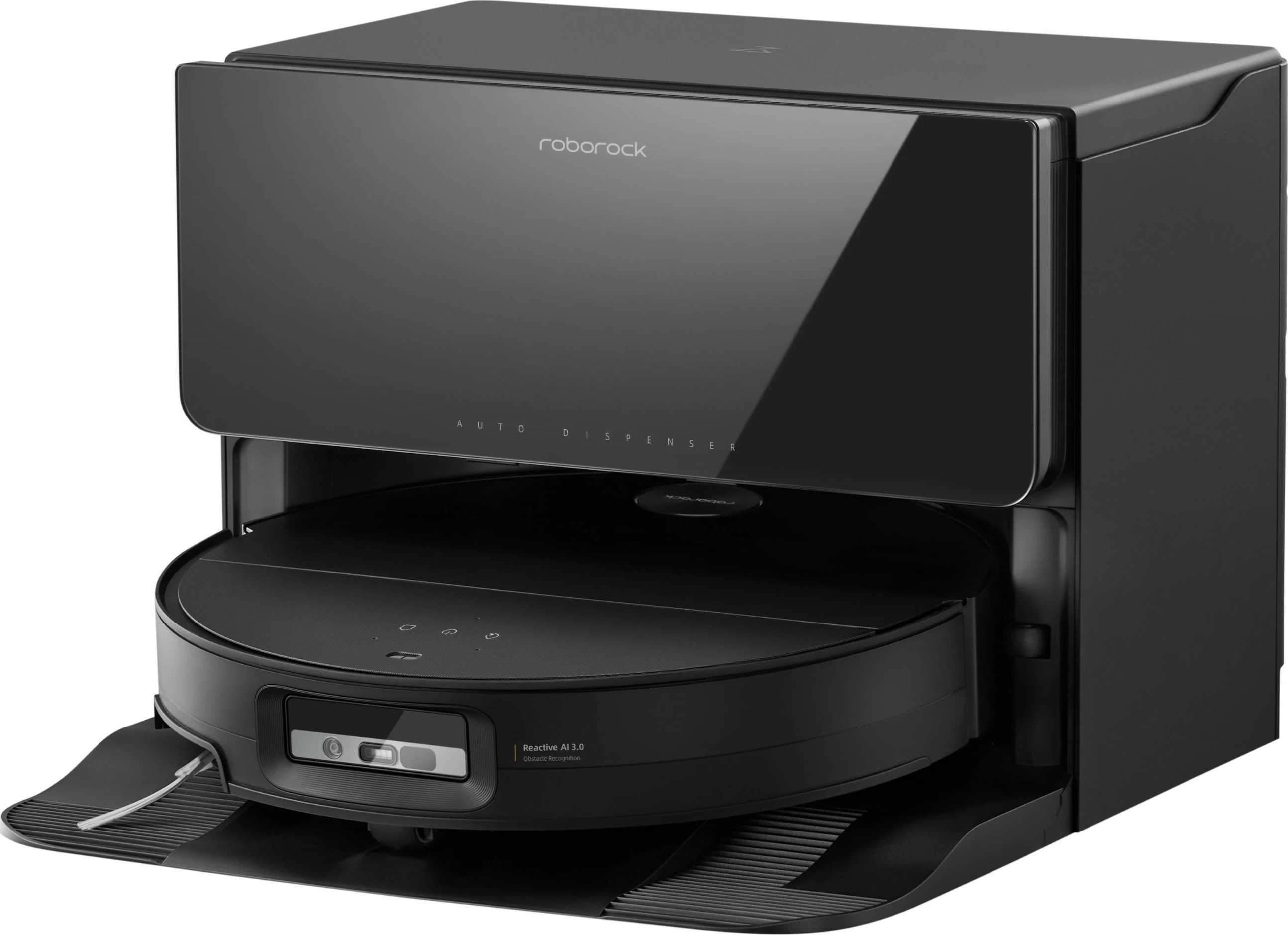 Robot sesalnik s funkcijo mokrega čiščenja Roborock Saros 10 R&D system, 6400 mAh, LiDAR, črn