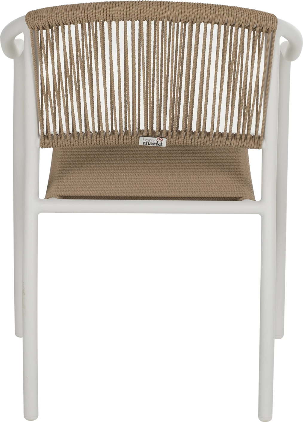 Aluminijasti naslanjač bel z PE ratanom FH5856.01 57x63x80H cm