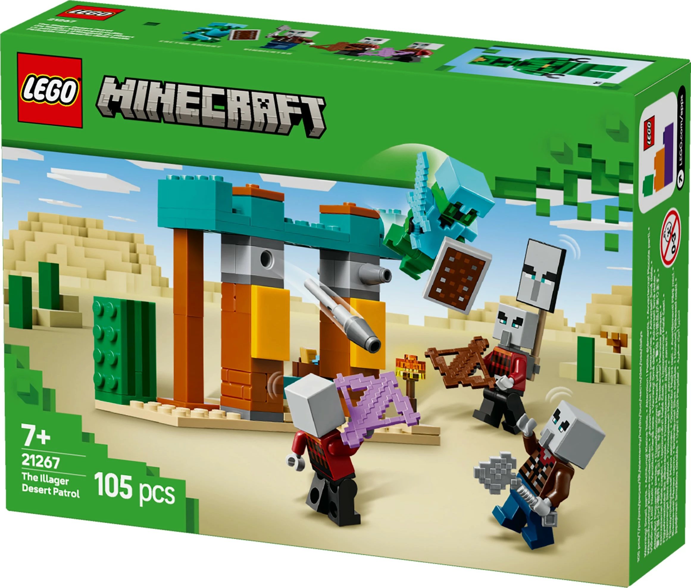 Set za sestavljanje Minecraft 21267, 105 kosov, večbarven