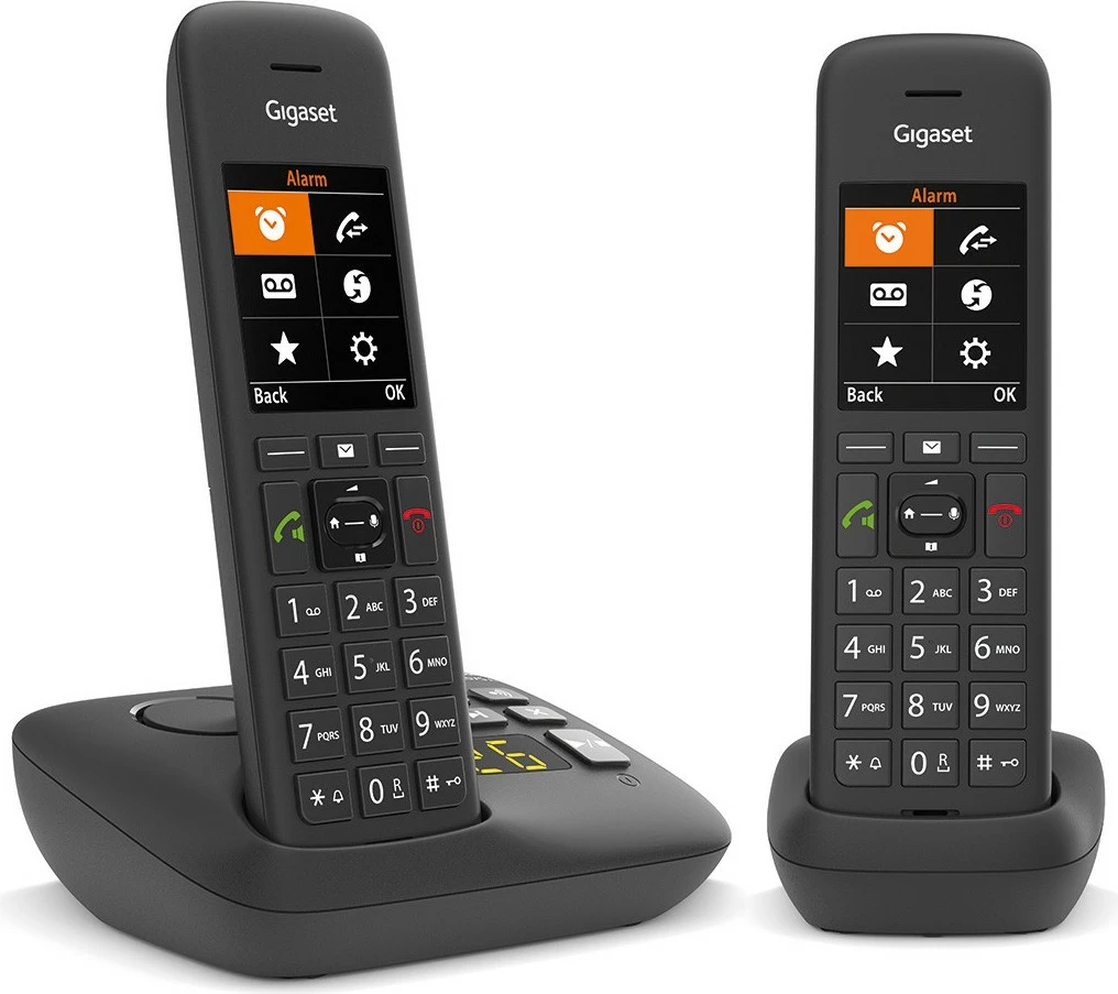 Brezžični telefon Gigaset C575A Duo, DECT, 2 slušalke, zvočnik, črn