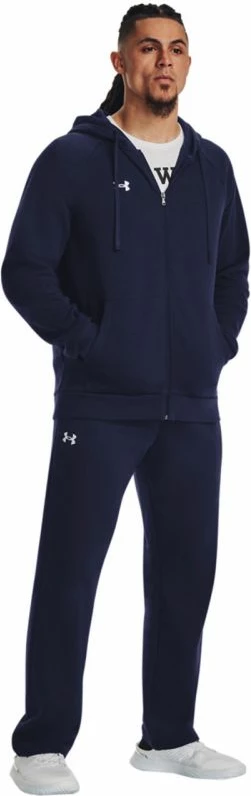 Duks z zadrgo Rival Fleece FZ, Under Armour, moški, temno moder