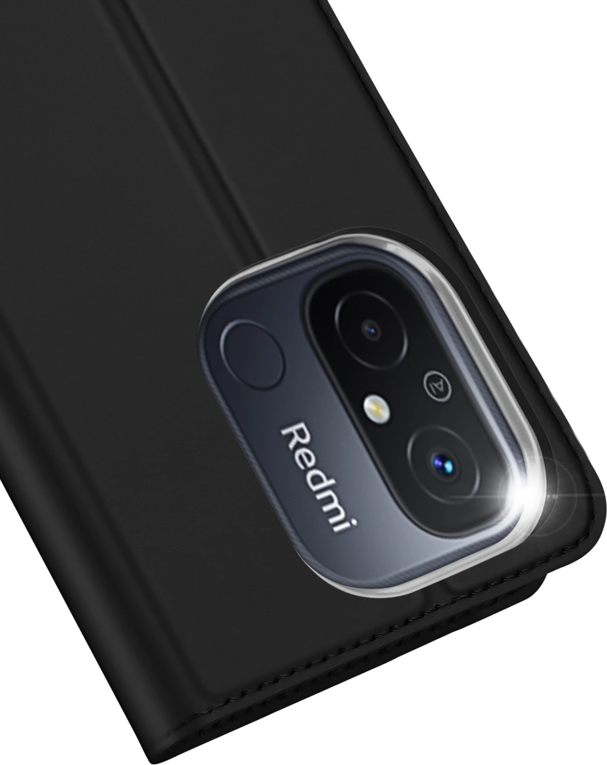 Zaščitni ovitek Dux Ducis Skin Pro za Xiaomi Redmi 11A / Poco C55 / Redmi 12C, z vložkom za kartice, stojalom, črn
