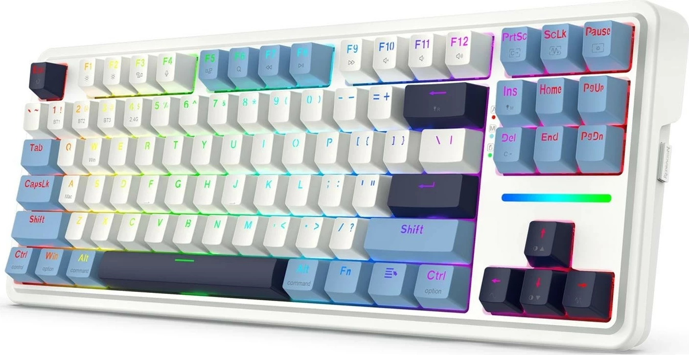 Mekančna tipkovnica z RGB, Redragon K728WBB-RGB-PRO Antonium PRO, bela