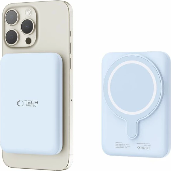 Powerbank 5000 mAh Tech-Protect LifeMag PB10, MagSafe, USB-C, moder