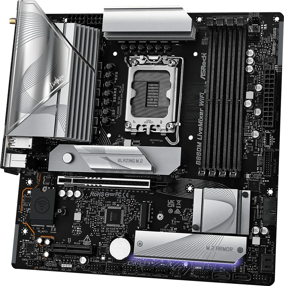 Plošča mame Asrock B860M LiveMixer WiFi, Intel B860, micro ATX