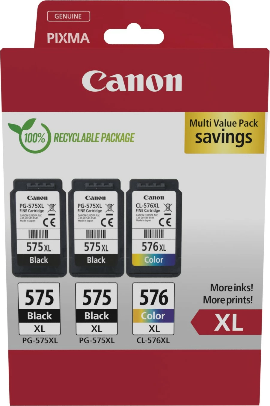 Toner kartuša, Canon 5437C004, visoki donos (XL), 3 kos, paketna vrednost