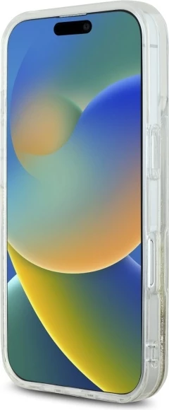 Zaščitni ovitek z zlatimi delci Hello Kitty Liquid Glitter Fever MagSafe za iPhone 16, Gold