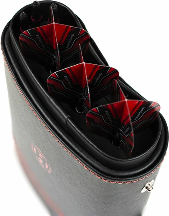 Kovček za pikado Harrows Prima, za moške in ženske, črno-rdeč