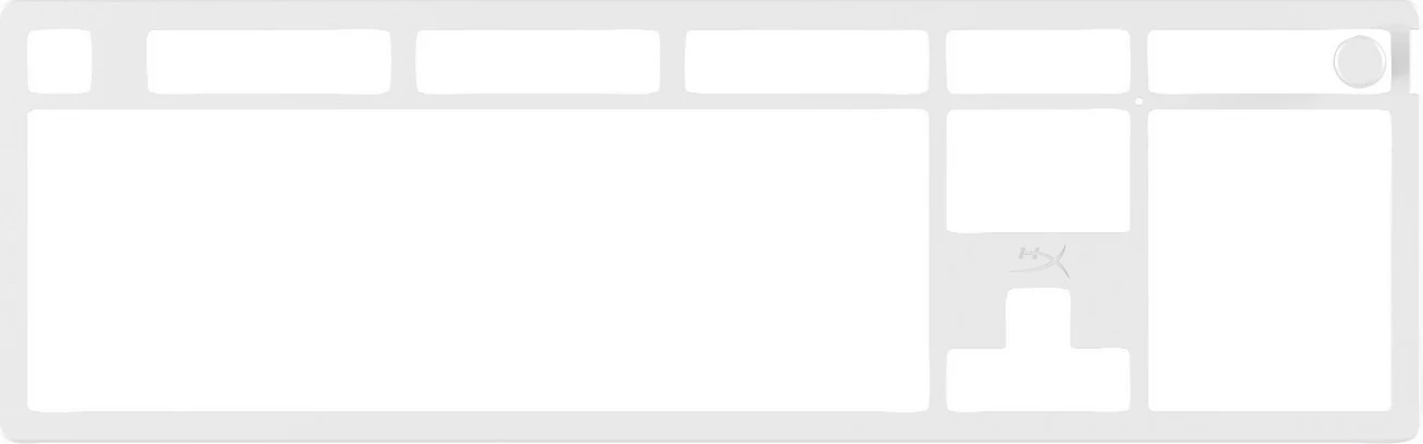 Zgornja plošča HyperX Alloy Rise, aluminij, bela