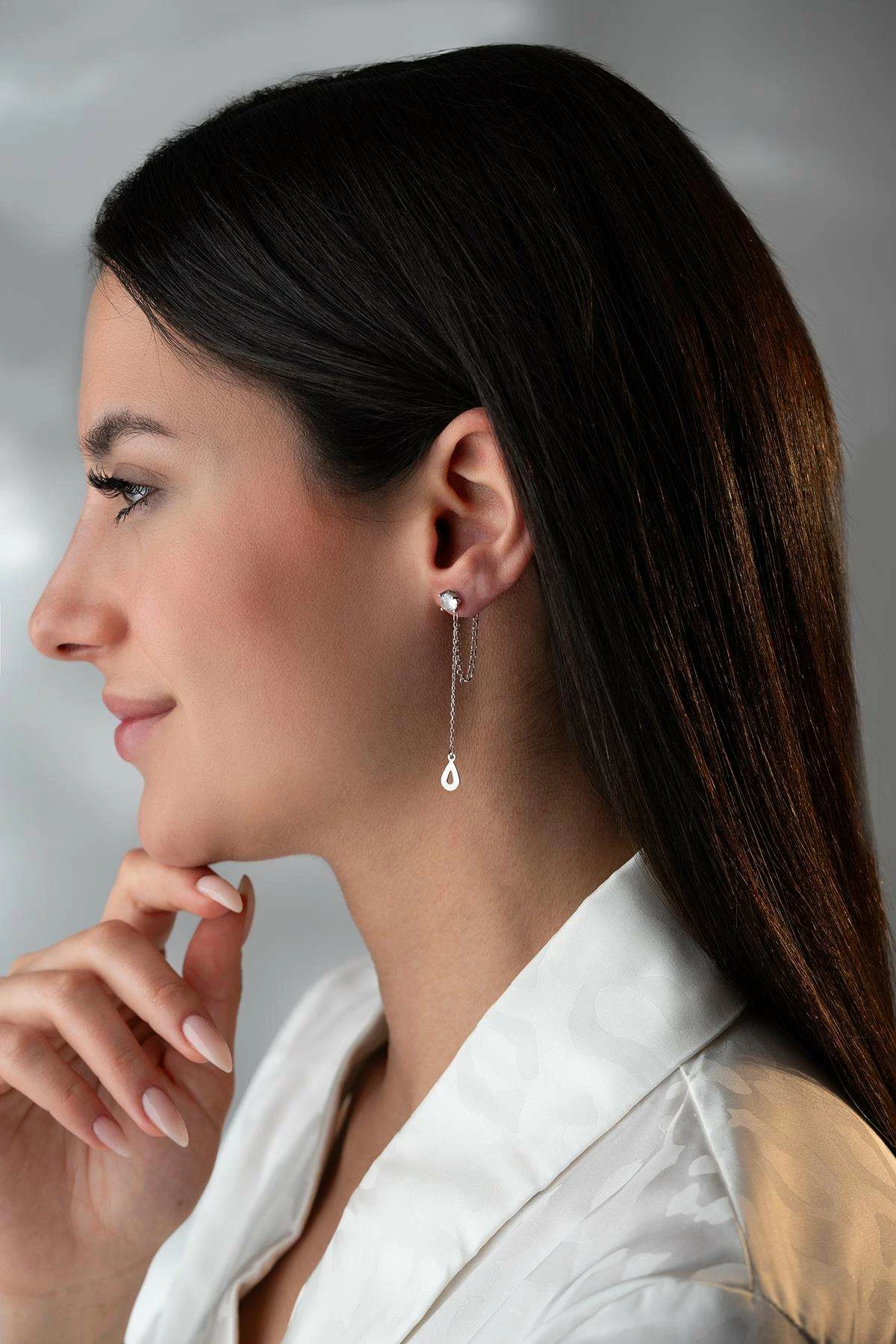 Uhani iz čistega srebra Jumeon, NRZ1000248