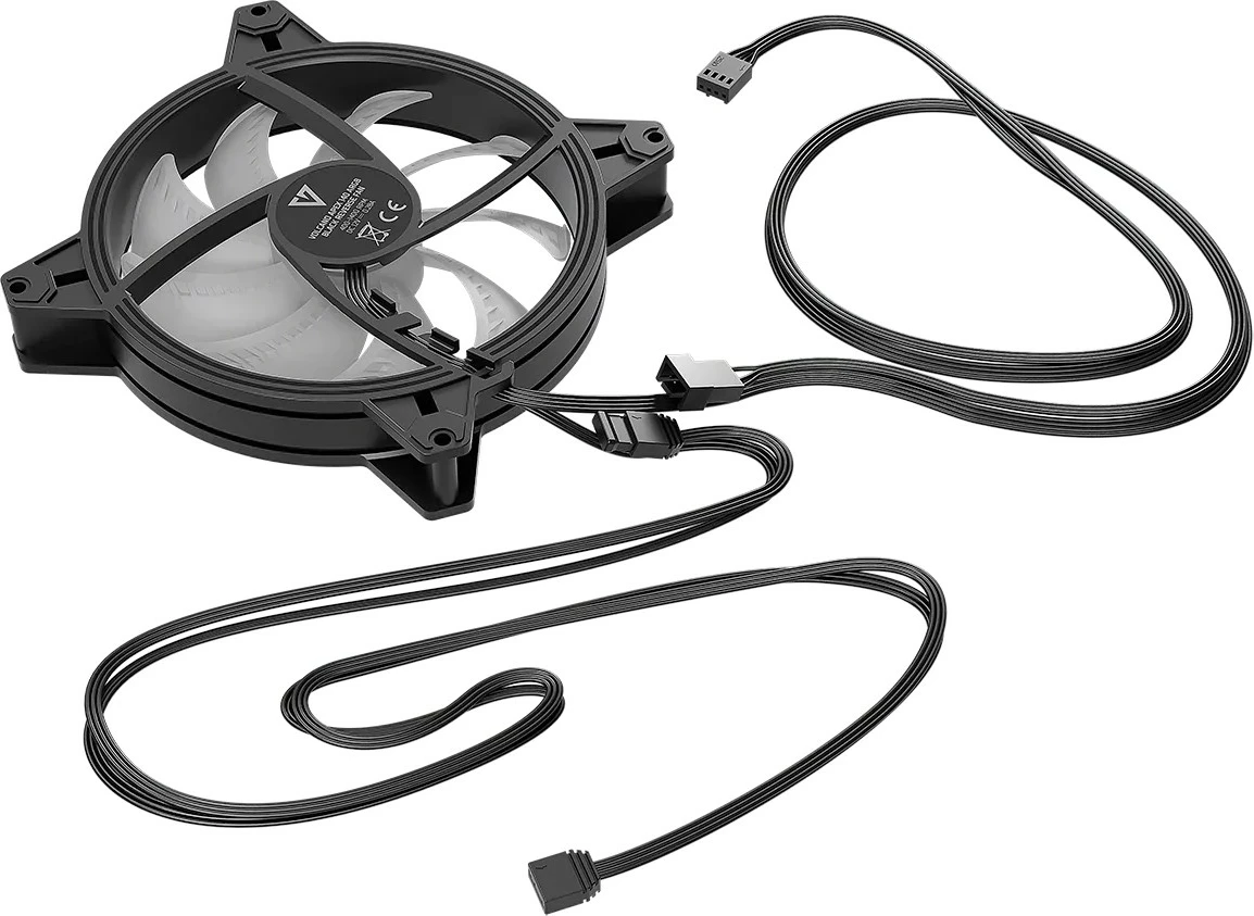 Računalniški ventilator MODECOM FAN-APEX-140R-ARGB-100, 140 mm, ARGB, črn