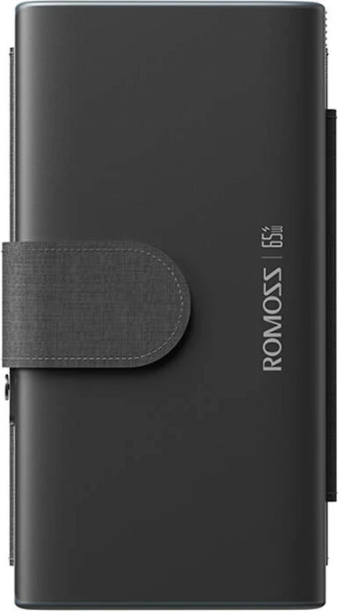 Powerbank 30000mAh, 65W, s sončnimi paneli, črn Romoss SPB30-171-2133H