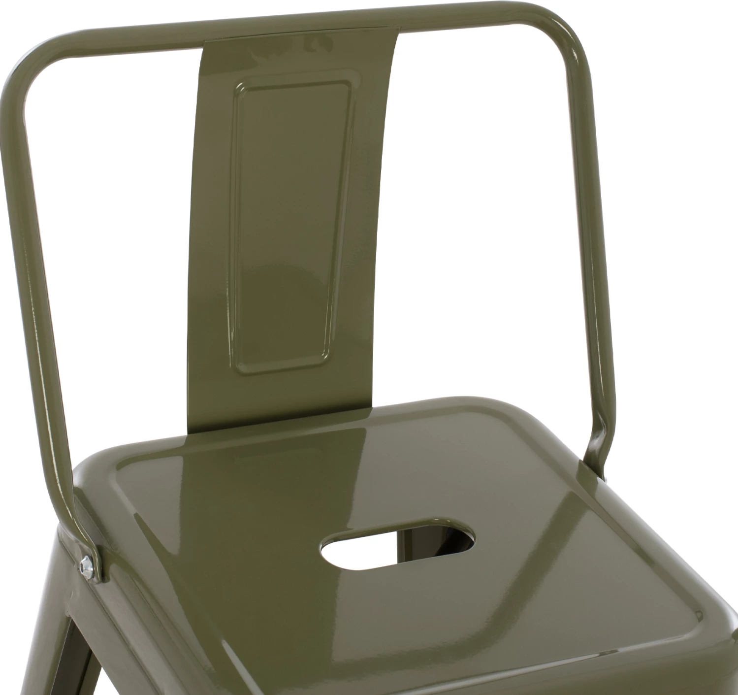 Kovinski barski stol srednje višine MELITA v temno olivno zeleni barvi FH8574.03 42x42x98 cm