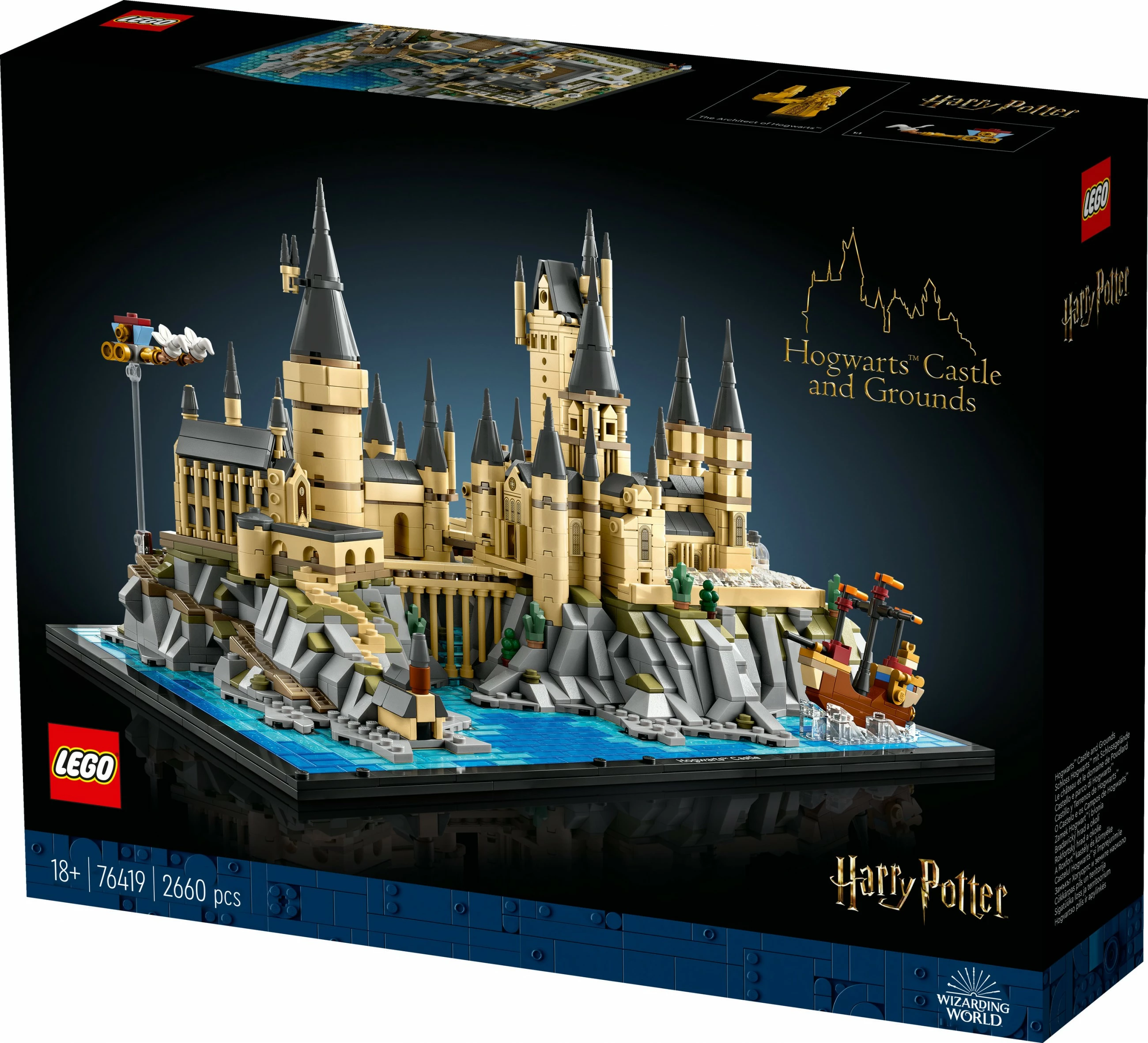 Set kipa gradnje Hogwarts™ Castle and Grounds, 2.660 kosov, večbarvno