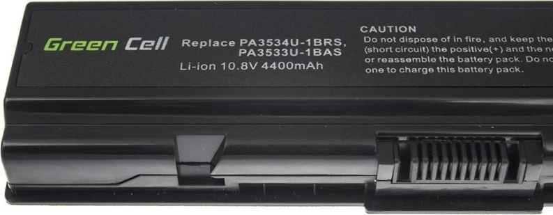 Baterija za prenosnik Green Cell TS01, 4400 mAh, črna