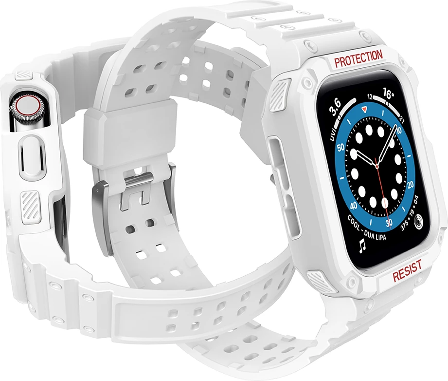 Zaščitni športni pašček Hurtel za Apple Watch 41/40/38 mm, bel