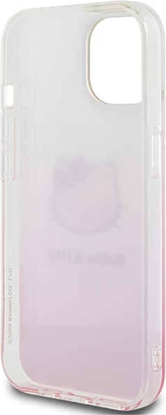 Ovitek za telefon Hello Kitty IML Gradient Electrop Kitty Head za iPhone 15, roza