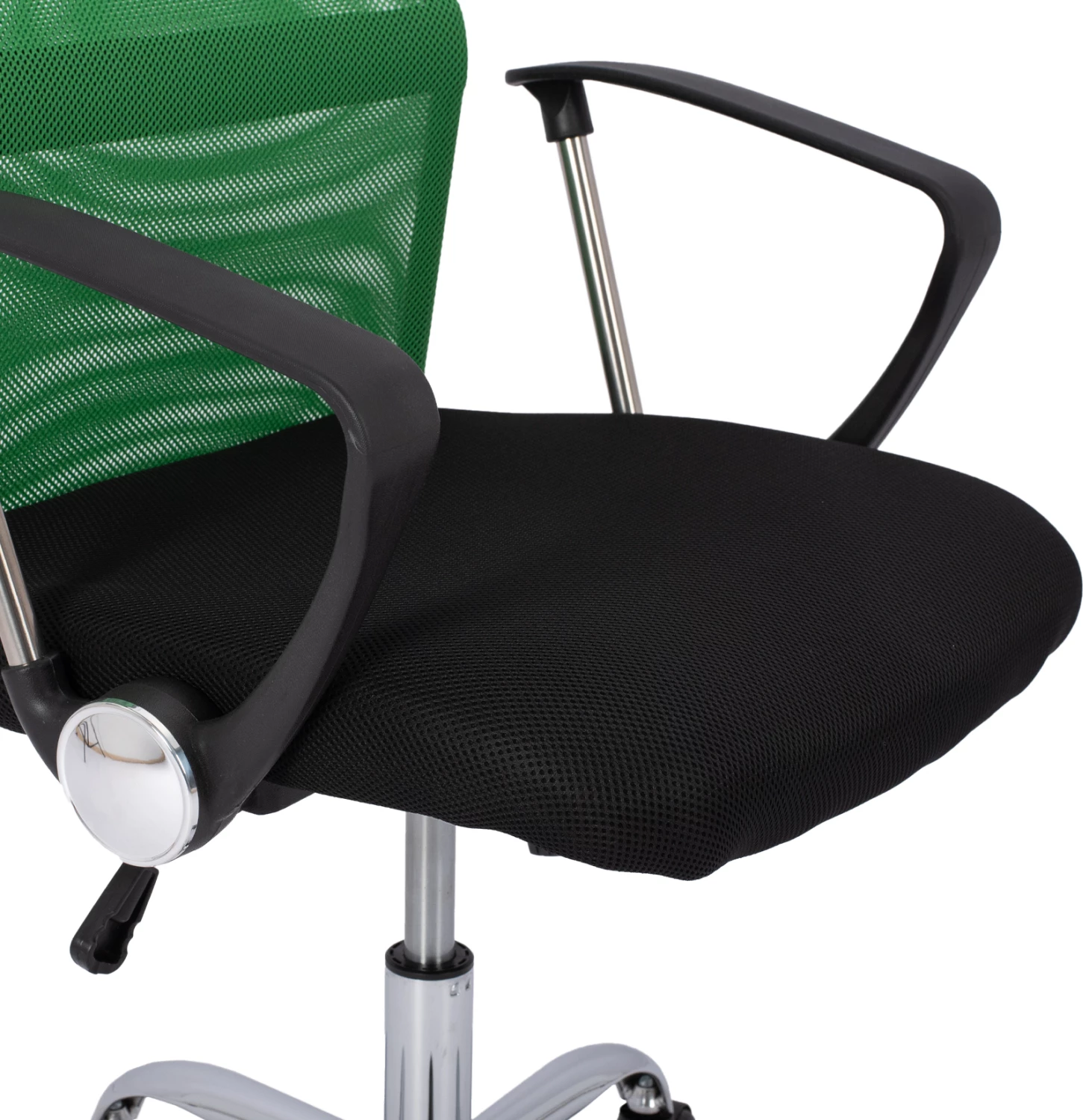 Pisarniški stol FH1000.03 Črna Zelena Mreža kromirana noga 61x58x118