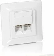 Vtičnica za omrežje Cat.5e, 2 x RJ-45, EQUIP, bela