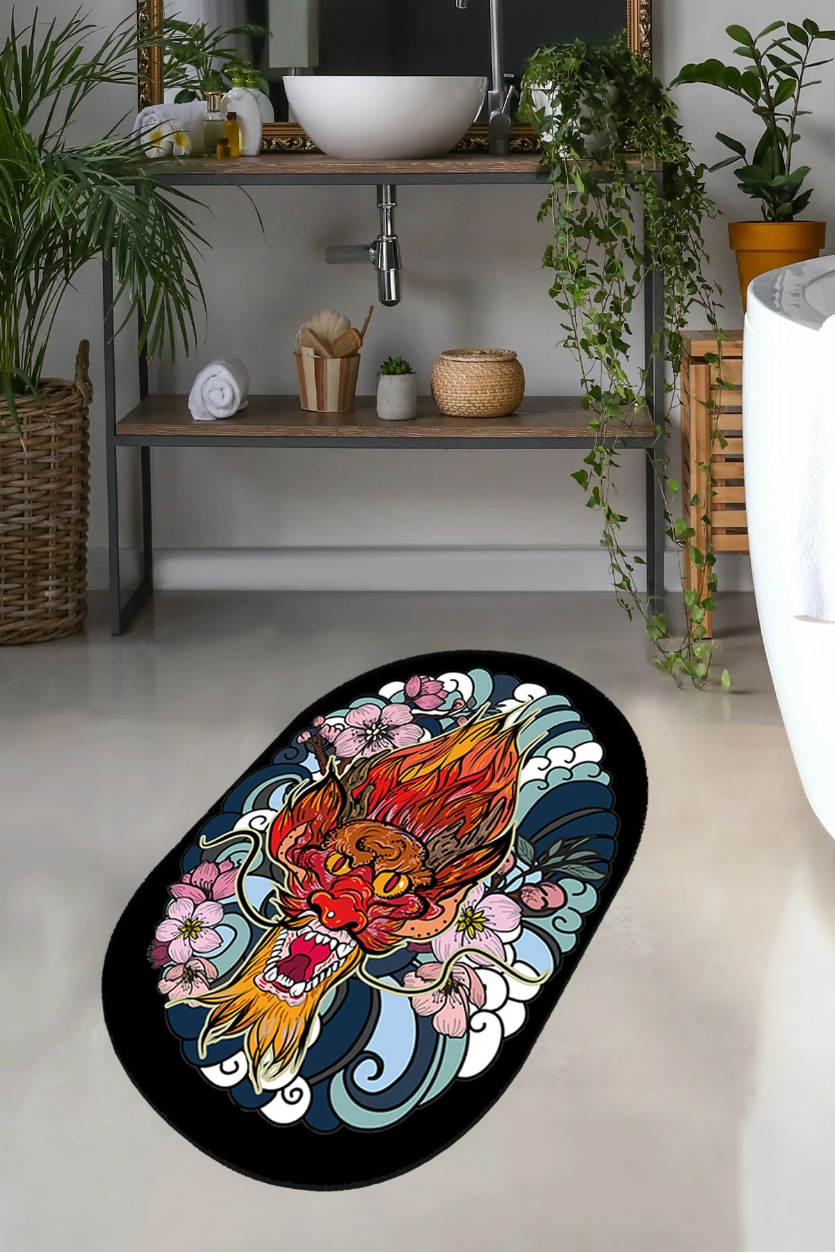 Preproga za kopalnico, večbarvna, 70 x 120 cm Mijölnir Lakingo
