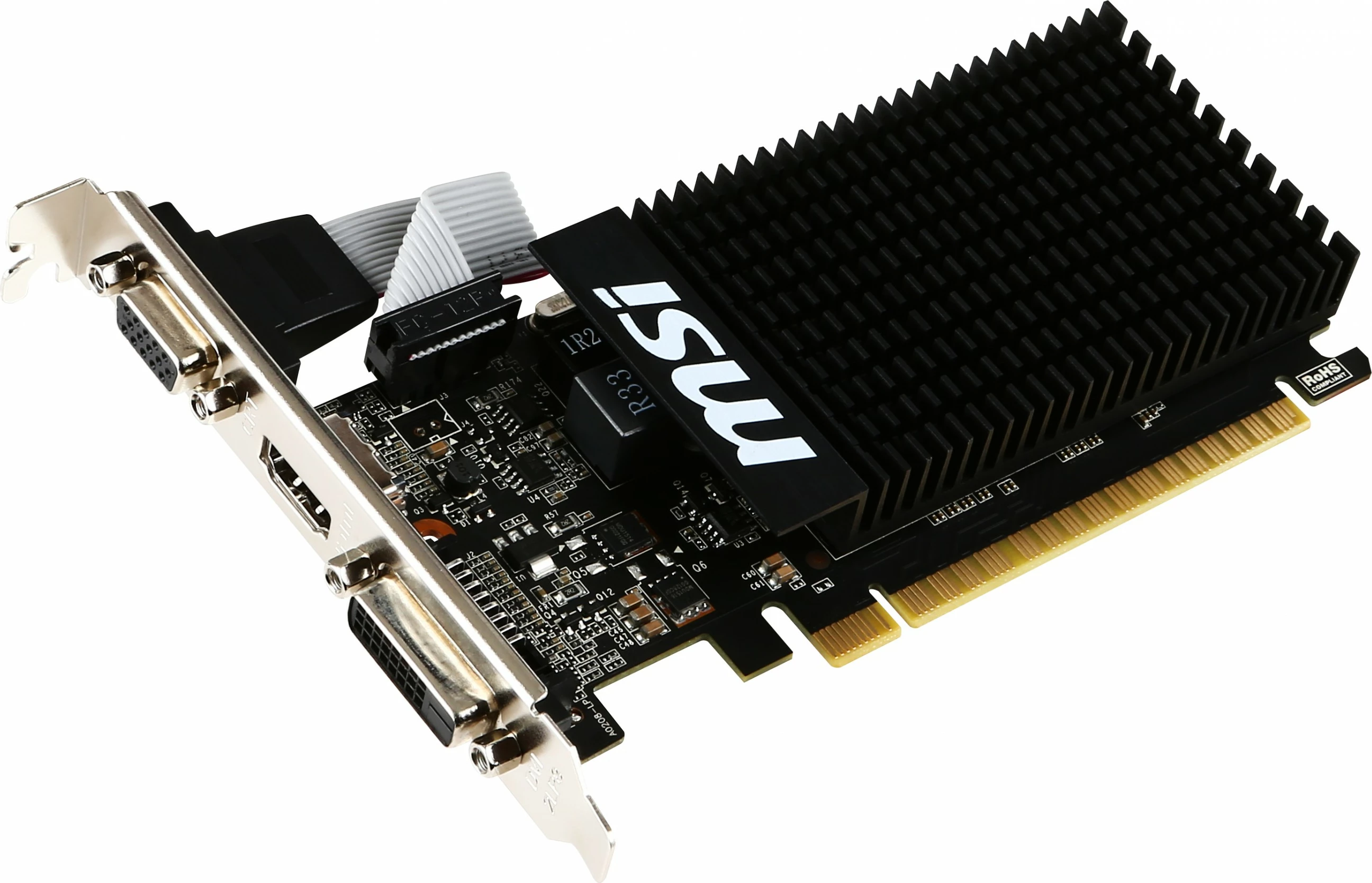 Grafična kartica MSI GT 710 2GD3H LP, GeForce GT 710, 2 GB, GDDR3, 64 bit, črna
