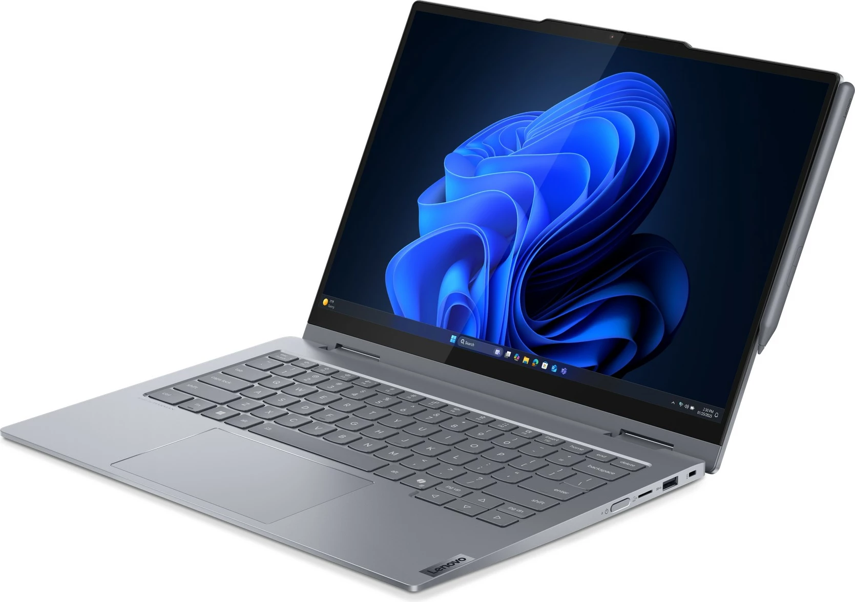 Prenosnik z zaslonom na dotik 2-v-1 Lenovo ThinkBook 14 G5 IAU, Intel Core Ultra 7, 32 GB RAM, 1 TB SSD, 14", Luna Grey