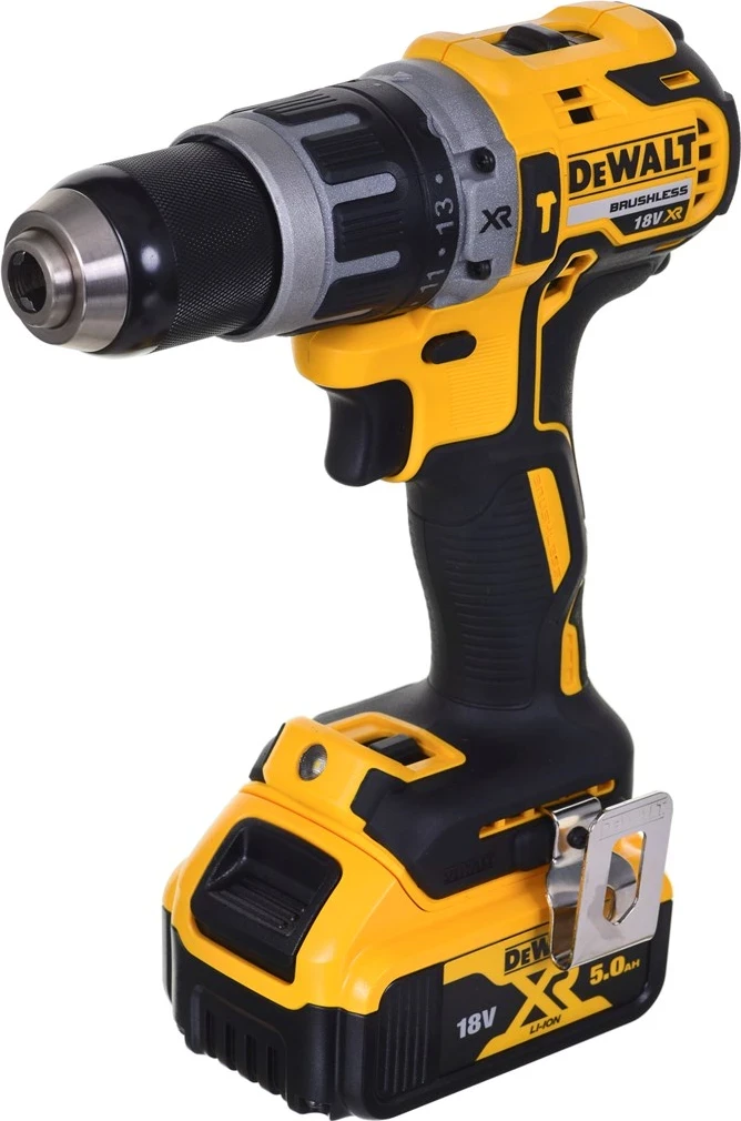 Kombinirani komplet vrtalnik/izvijač in brusilnik, DeWalt DCD796, DCG405 + 2x5,0Ah DCK208