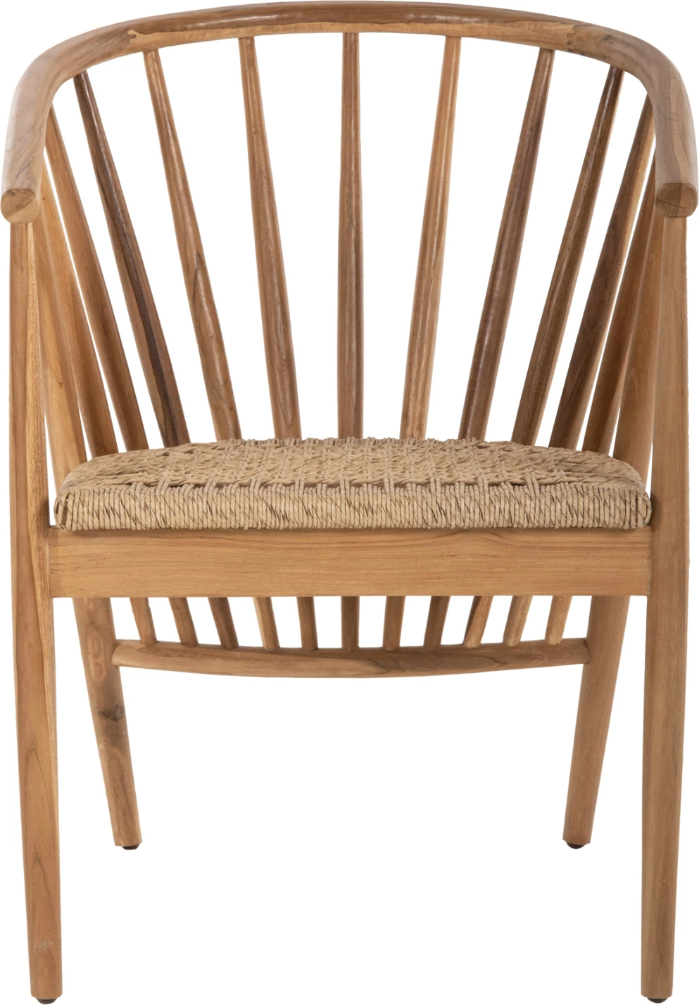 Fotelj iz tikovine in sintetične vrvi v naravni barvi 60x63x82H cm