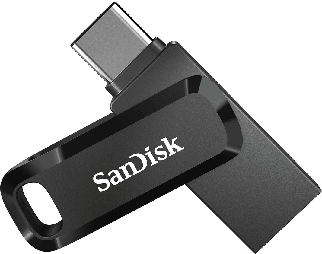 USB ključek SanDisk Ultra Dual Drive, 128 GB, USB Type-A / USB Type-C, 3.2 Gen 1, 150 MB/s, drsni, črn, srebrn
