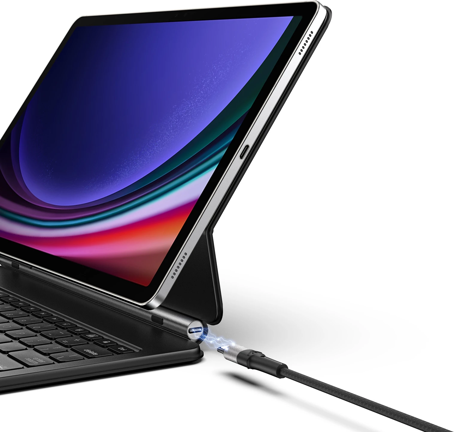 Ovitek z Bluetooth tipkovnico Dux Ducis MK Series za Samsung Galaxy Tab S9+, S8+, S7+, črn
