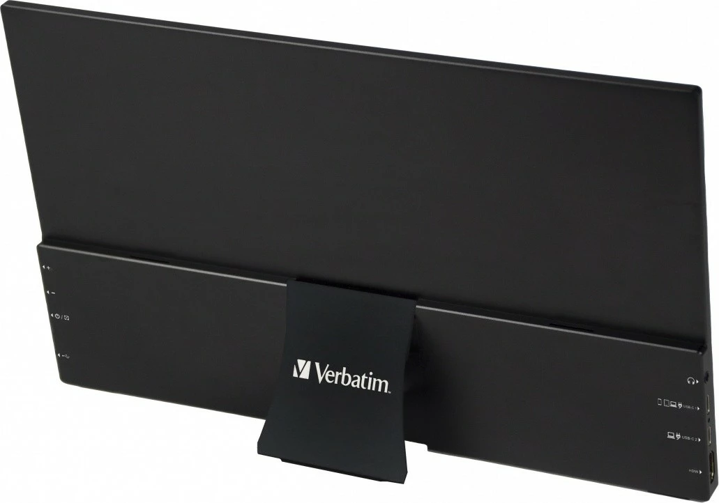 Prenosni zaslon na dotik Verbatim PMT-14, 14" Full HD IPS, 10-točkovni, vgrajeni zvočniki, USB‑C/HDMI, črn