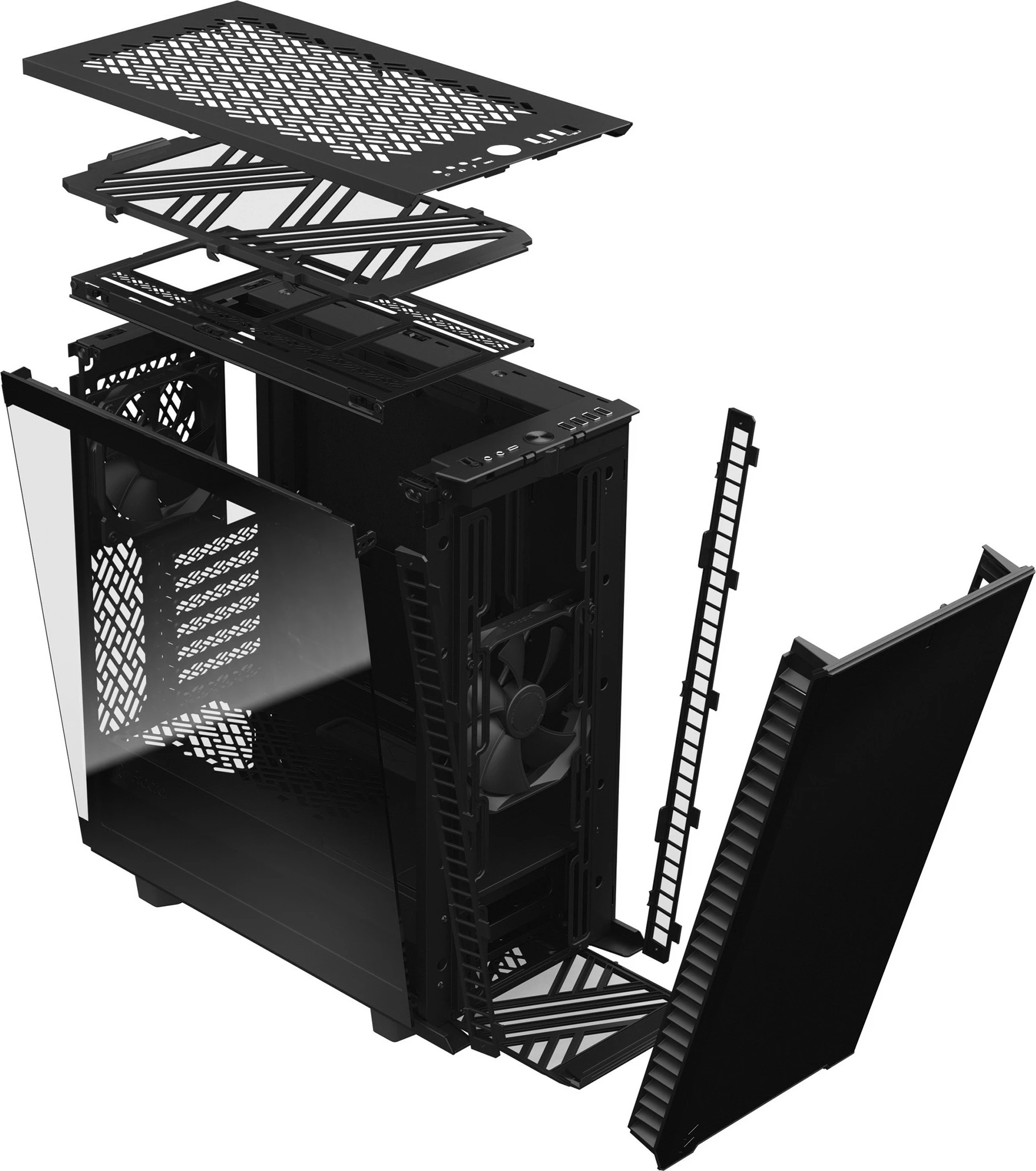 Kompakt ohišje Fractal Design Define 7 Compact, Midi Tower, ATX, micro ATX, Micro-ITX, črno