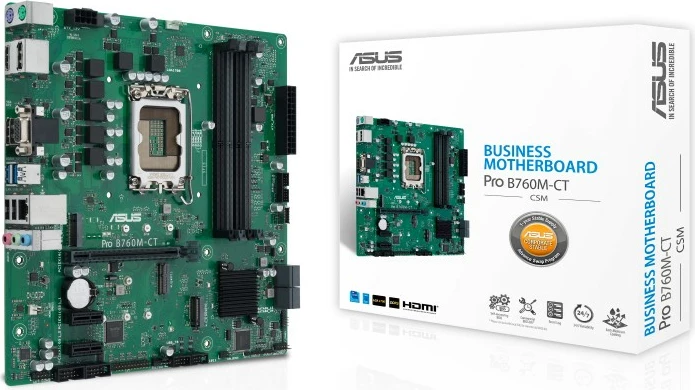 Plošča za matično ploščo ASUS PRO B760M-CT-CSM, LGA 1700, DDR5, micro ATX