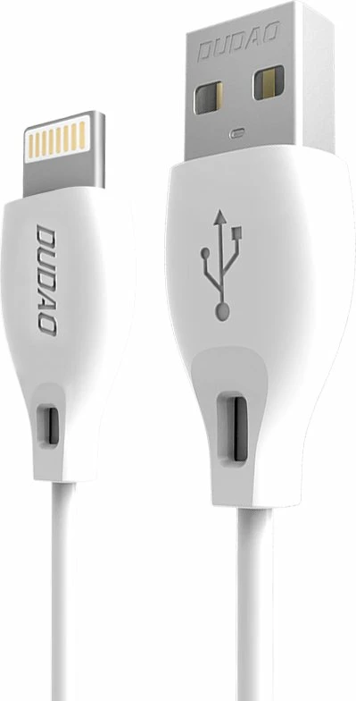 Lightning kabel, 2 m, 2,1 A, bel, Dudao L4L