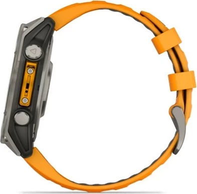 Pametna športna ura fenix 8, 47 mm, 32 GB, AMOLED, GPS, oranžen pašček - Garmin