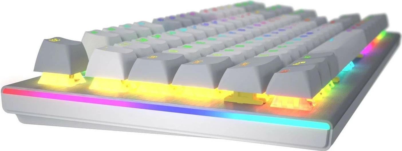Mehanska tipkovnica Hator Gravity TKL HTK561, RGB, Hot-Swap, bela-siva