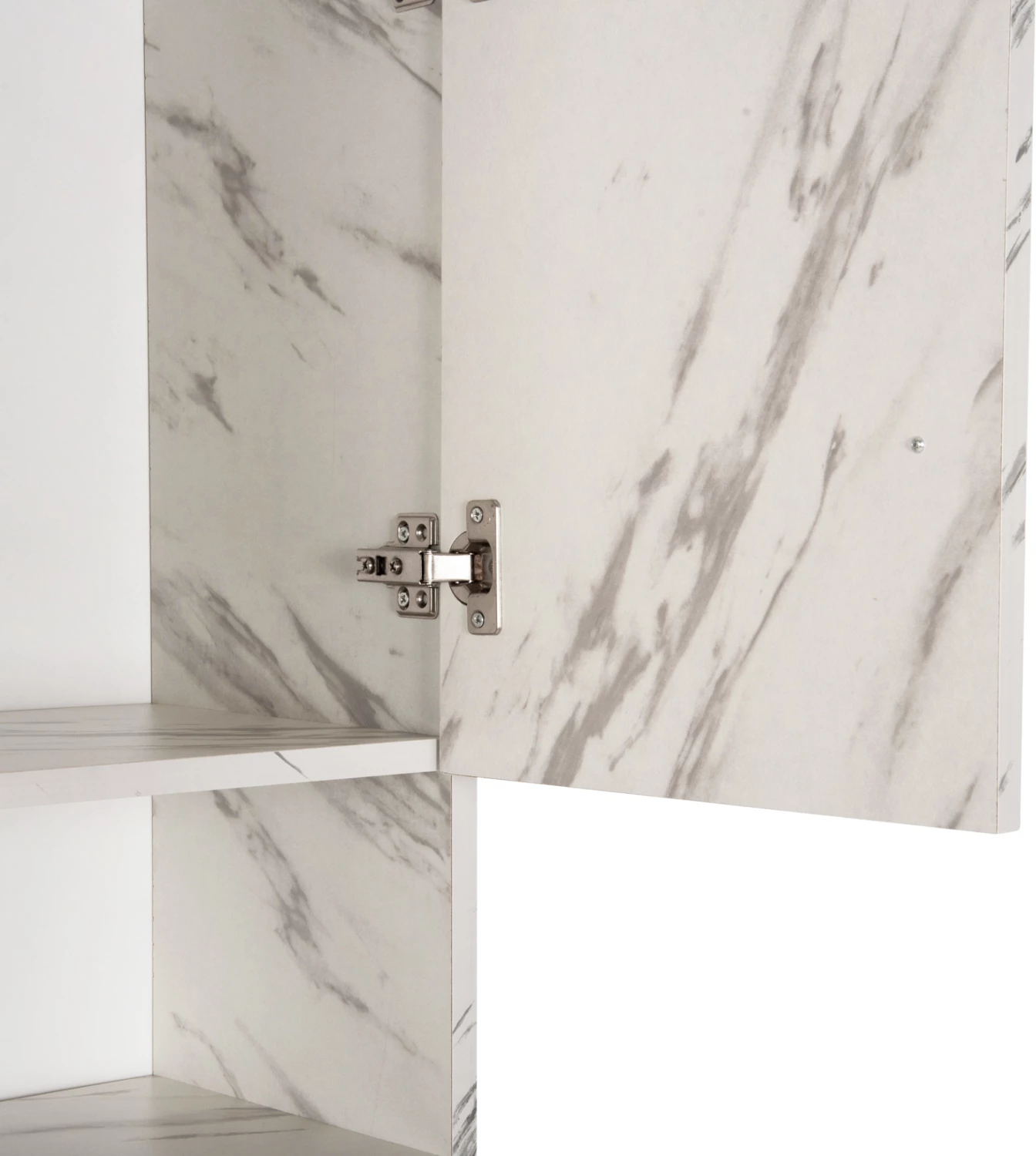 Pohištvo za pralni stroj TERRY FH9122.12 z omarico in policami melamin belo marmor 64Χ29Χ181Hcm