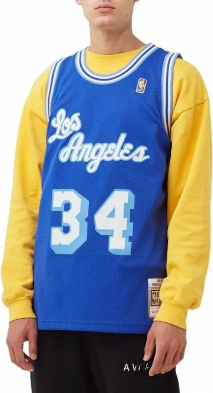 Moška NBA košarkarska majica Mitchell & Ness, Los Angeles Lakers Shaquille O'Neal, modra