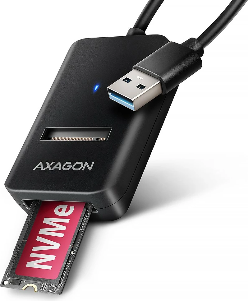 Adapter za SSD M.2 AXAGON ADM2-AM, USB 3.2 Gen 2, 10Gbps, črn