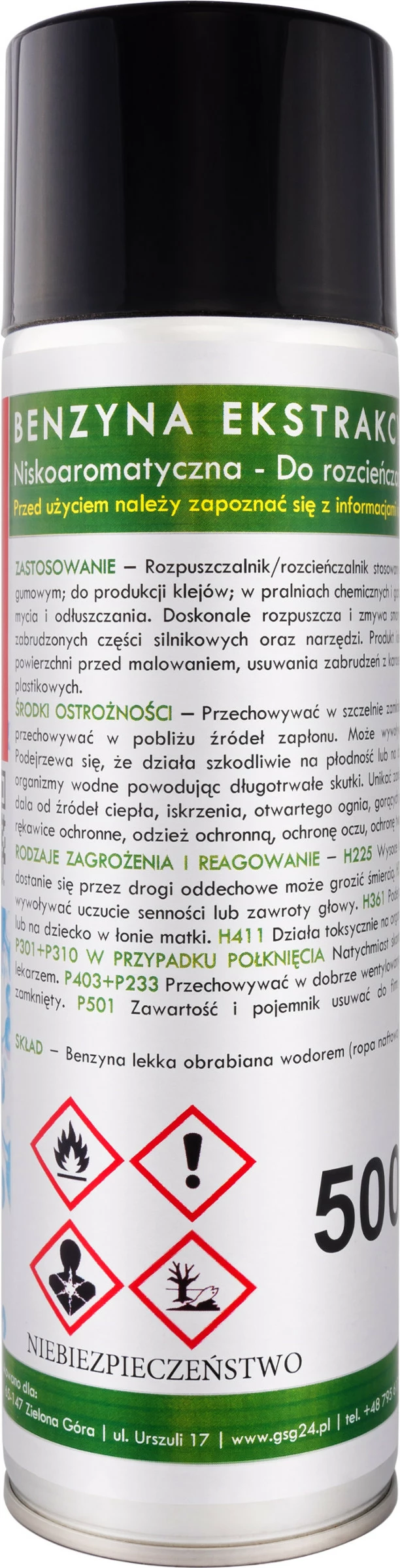 Čistilni sprej za tehnične maščobe GSG24 B-MAX, 500 ml