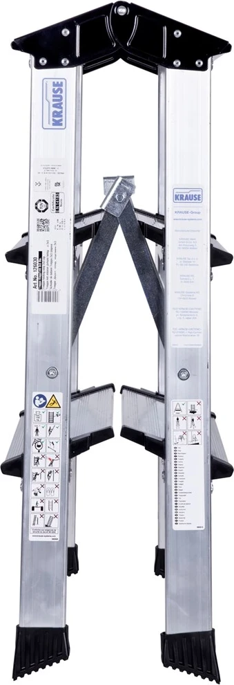 Delovna lestev Krause, 3-nivojska, srebrna