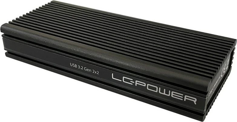 Zunanja ohišje za SSD LC-Power LC-M2-C-NVME-2X2, M.2, PCI Express, USB 3.2 Gen 2x2, črno