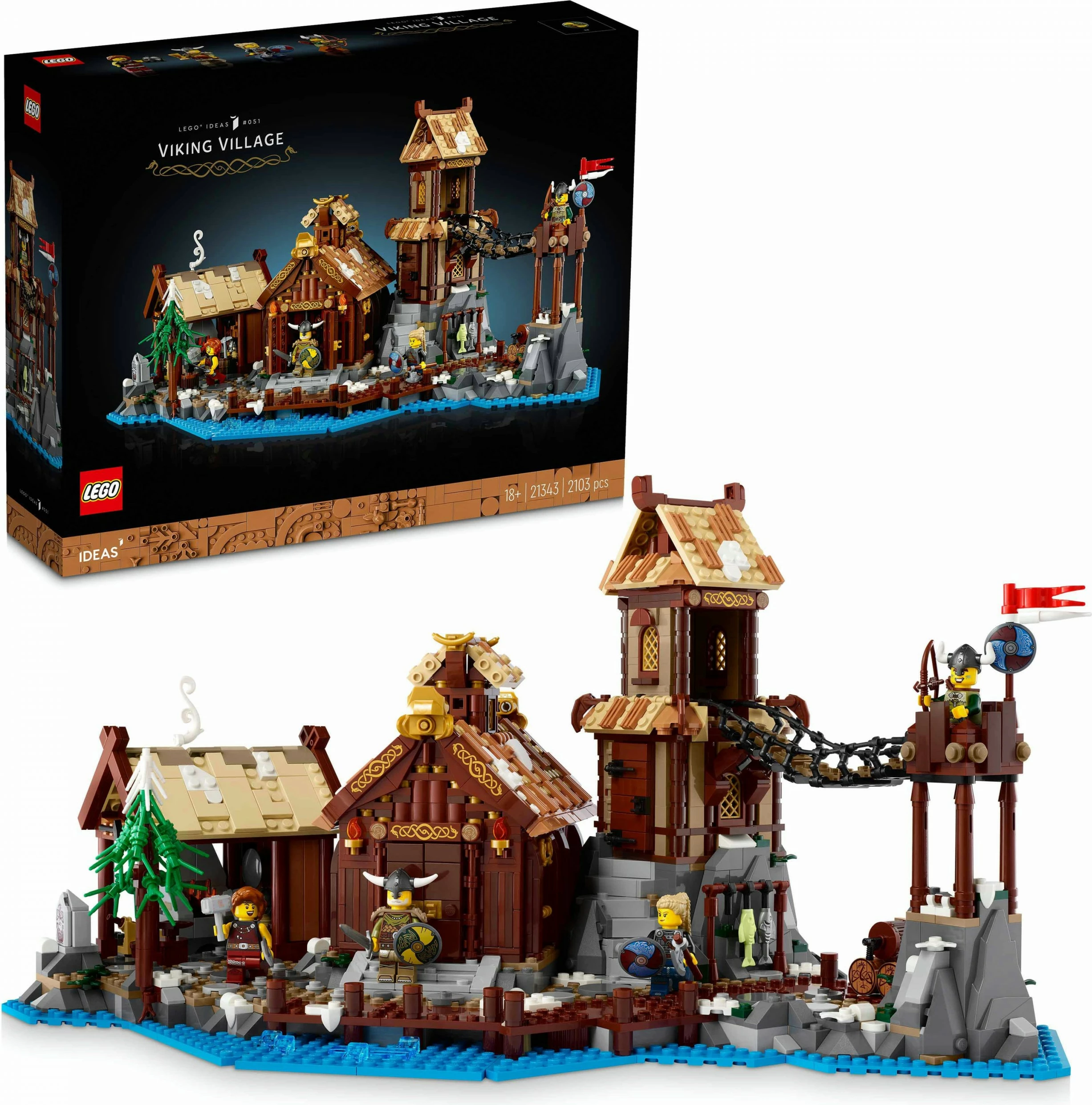 Gradbeni komplet LEGO Viking Village, 2103 kosov, večbarven