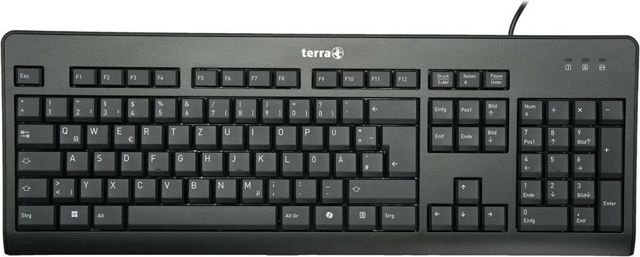 Tipkovnica Wortmann TERRA Keyboard 1500, USB, 105 tipk, QWERTZ, črna
