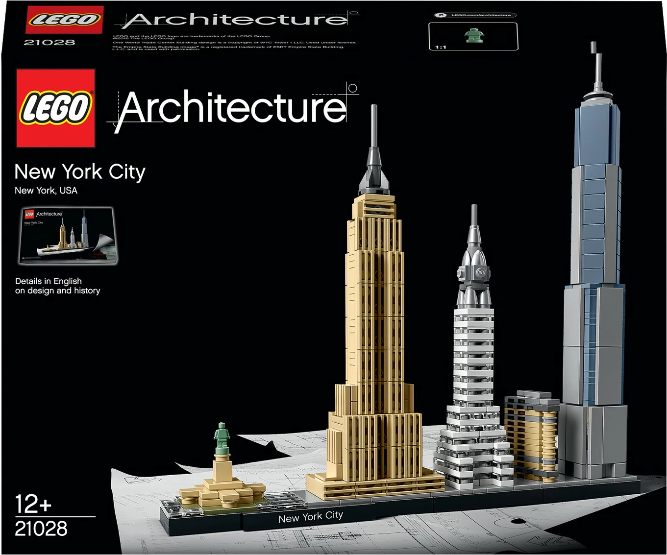 Model New York City (LEGO Architecture) 21028, 598 kosov, večbarven