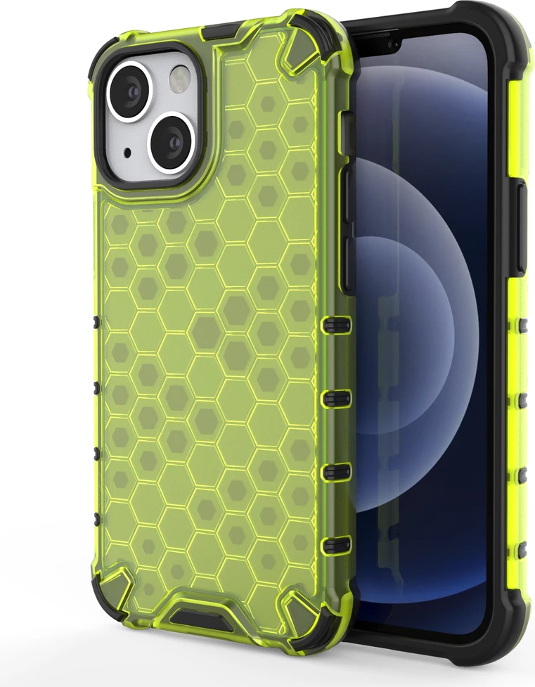 Ovitek za telefon Hurtel Honeycomb za iPhone 13 mini, zelen