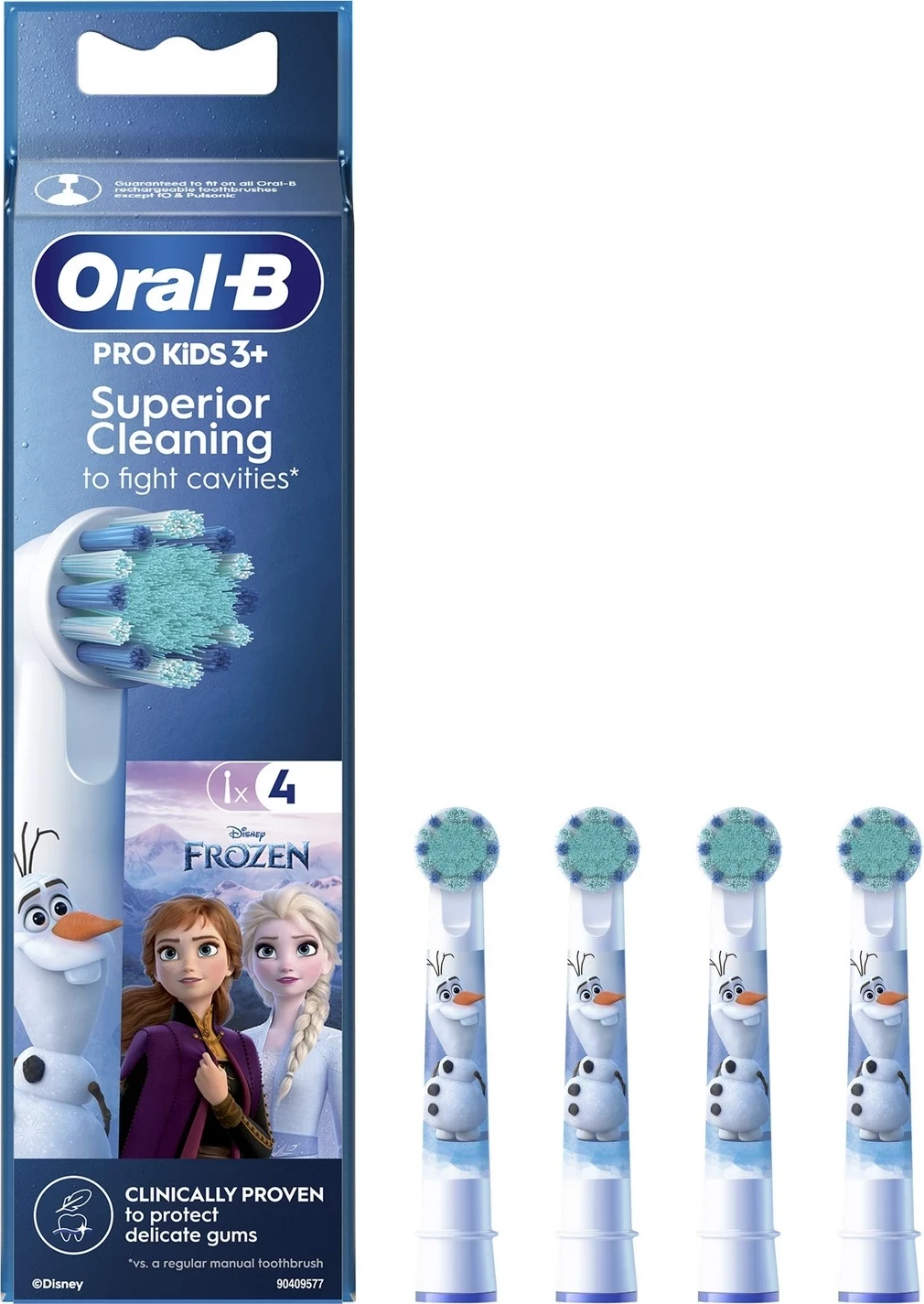 Glava zobne ščetke za otroke, Oral-B Pro Kids 3+, z liki iz Frozen