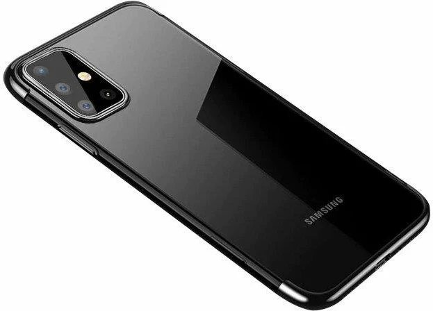 Prosojen ovitek za telefon Hurtel Clear Color 0,3 mm, TPU, za Samsung Galaxy A72, črn